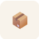 Closed cardboard shipping box icon